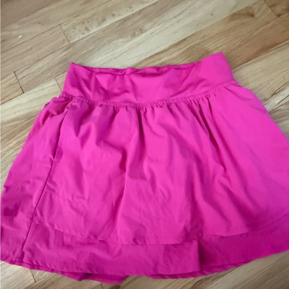 FootJoy Pink Ruffled Bubble Mini Skirt Casual